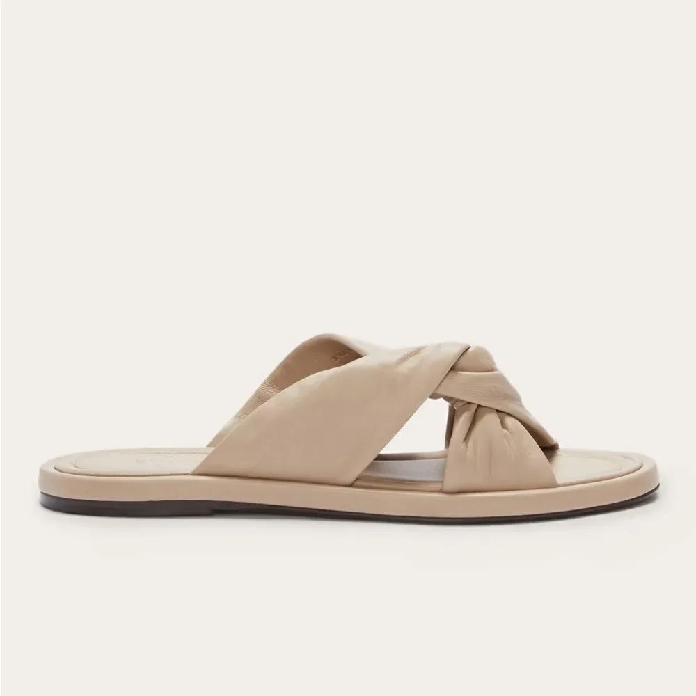 EVERLANE The Day Twist Sandal in warm khaki